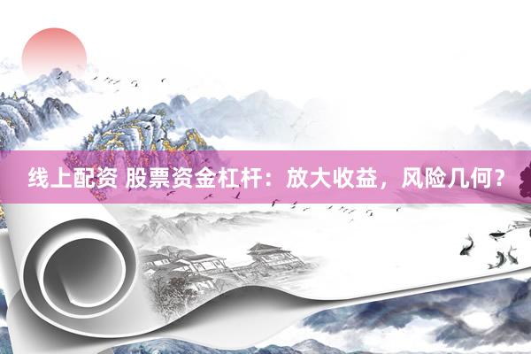 线上配资 股票资金杠杆：放大收益，风险几何？