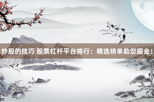 炒股的技巧 股票杠杆平台排行：精选榜单助您掘金！