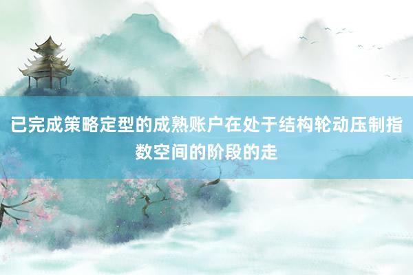 已完成策略定型的成熟账户在处于结构轮动压制指数空间的阶段的走