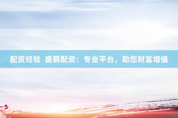 配资经验  盛鹏配资：专业平台，助您财富增值