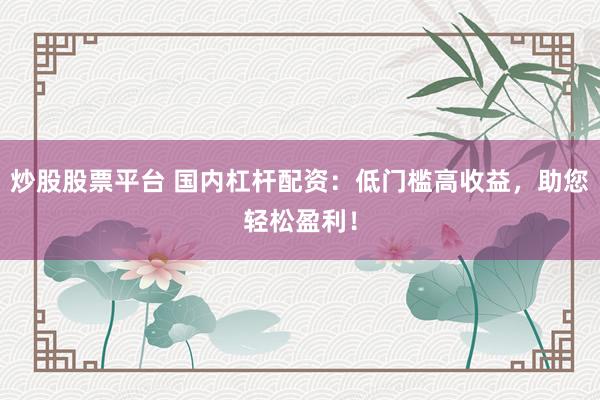 炒股股票平台 国内杠杆配资：低门槛高收益，助您轻松盈利！